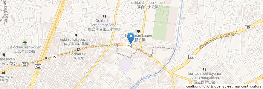 Mapa de ubicacion de 上落合　真クリニック en Japon, Tokyo, 中野区, Shinjuku.