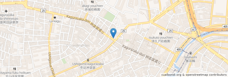 Mapa de ubicacion de 五十番　神楽坂本店 en Japon, Tokyo, Shinjuku.