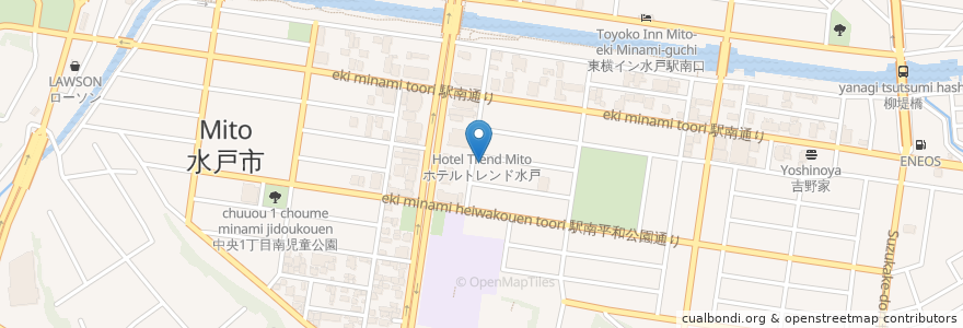 Mapa de ubicacion de のぐち歯科医院 en 日本, 茨城県, 水戸市.