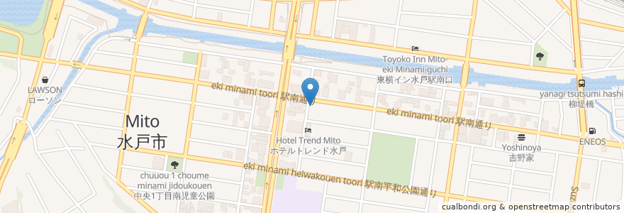Mapa de ubicacion de SecondEarth en اليابان, إيباراكي, 水戸市.