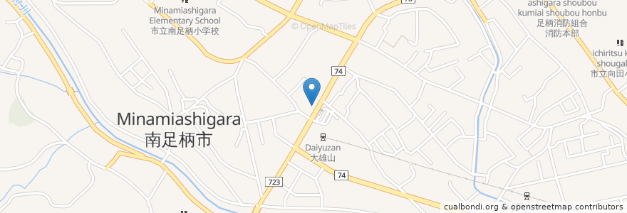 Mapa de ubicacion de 横浜銀行 en ژاپن, 神奈川県, 南足柄市.