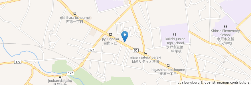 Mapa de ubicacion de 友常歯科 en 日本, 茨城県, 水戸市.