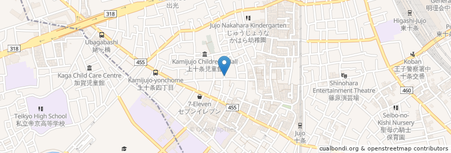 Mapa de ubicacion de パブ倶留夢 en Japan, Tokio, 北区.