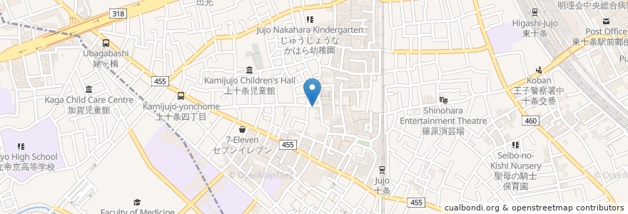 Mapa de ubicacion de かわなみ鮨 en Giappone, Tokyo, 北区.