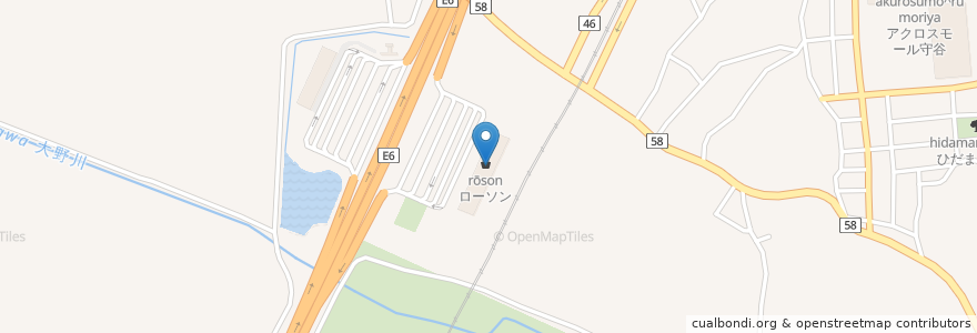 Mapa de ubicacion de もりの市場食堂 en Japan, 茨城県, 守谷市.