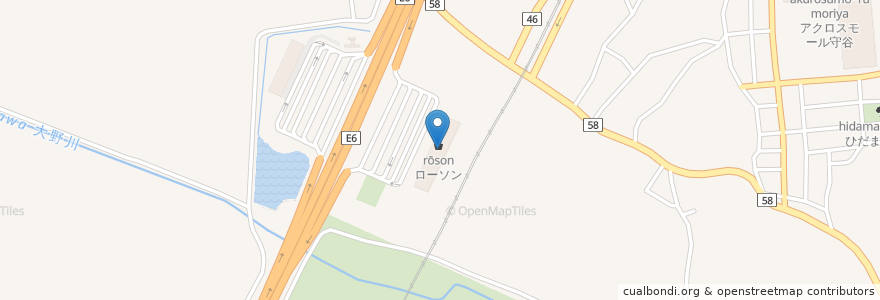 Mapa de ubicacion de 天常庵 en Japonya, 茨城県, 守谷市.