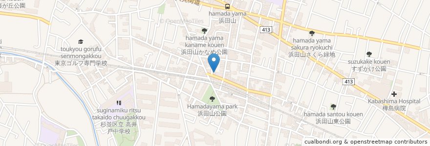Mapa de ubicacion de 珈琲館 en اليابان, 東京都, 杉並区.