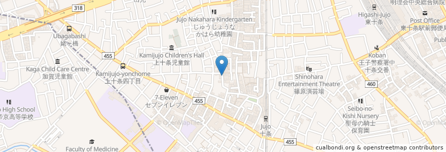 Mapa de ubicacion de カルビヤ en Japão, Tóquio, 北区.