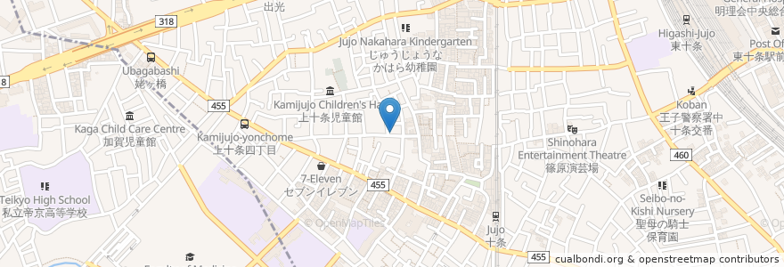 Mapa de ubicacion de もつ焼 碁えん en Giappone, Tokyo, 北区.