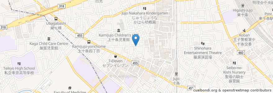 Mapa de ubicacion de いつものところ en اليابان, 東京都, 北区.