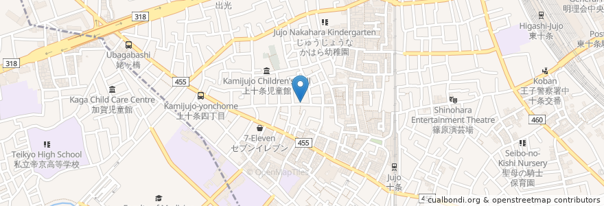 Mapa de ubicacion de ニュージュンタラ en Japonya, 東京都, 北区.