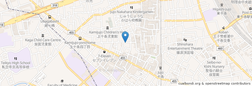 Mapa de ubicacion de 松尾眼科クリニック en Japonya, 東京都, 北区.