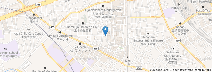 Mapa de ubicacion de あかまつ整骨院 en 日本, 東京都, 北区.