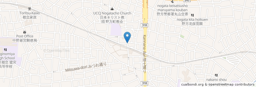 Mapa de ubicacion de 次男房 en اليابان, 東京都, 中野区.