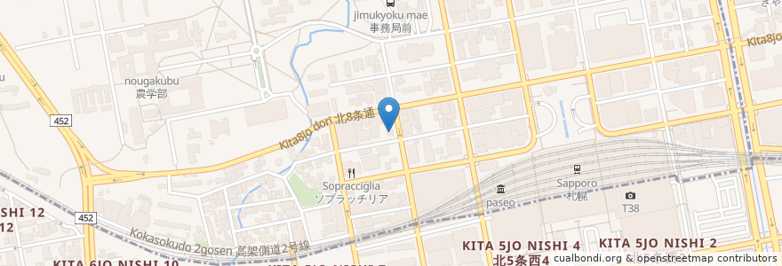 Mapa de ubicacion de 赤倉内科胃腸内科クリニック en Япония, Хоккайдо, Округ Исикари, Саппоро, Кита.