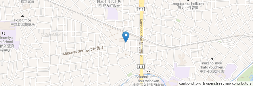 Mapa de ubicacion de クスリの野方薬局 en Japan, Tokio, 中野区.