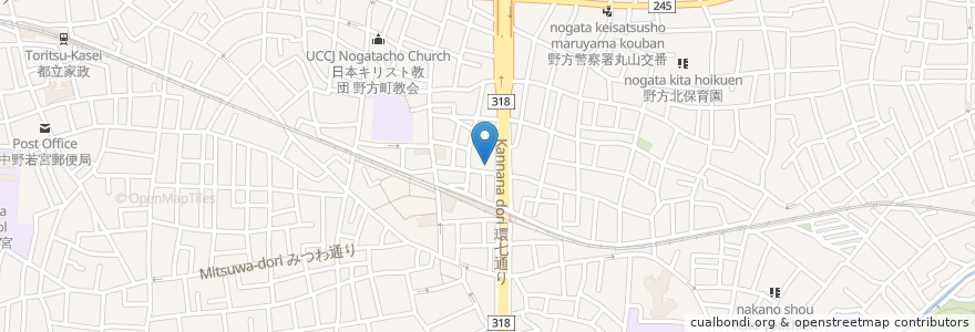 Mapa de ubicacion de ケペル動物病院 en Japan, Tokio, 中野区.