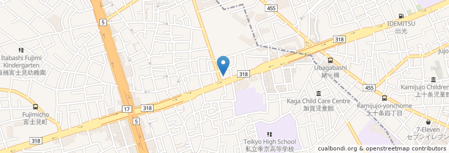 Mapa de ubicacion de ステーキハウスCHICAGO en 日本, 東京都, 板橋区, 北区.