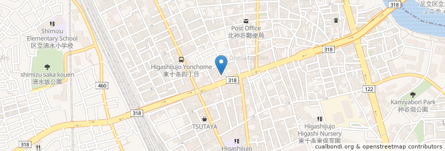 Mapa de ubicacion de 滝野川信用金庫 en Japan, Tokyo, Kita.