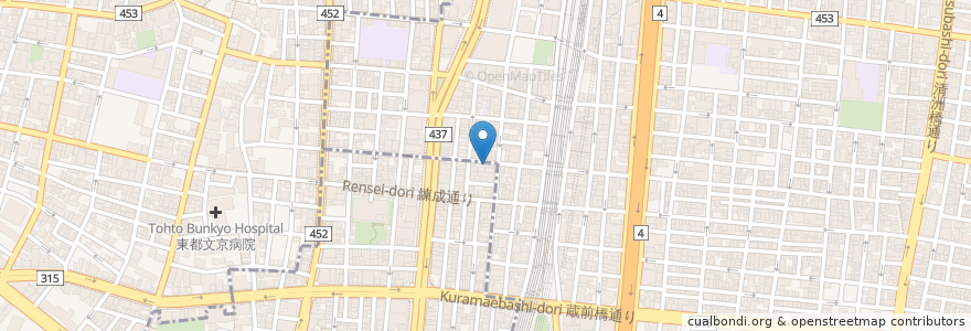 Mapa de ubicacion de やきとり天山 en 日本, 東京都.