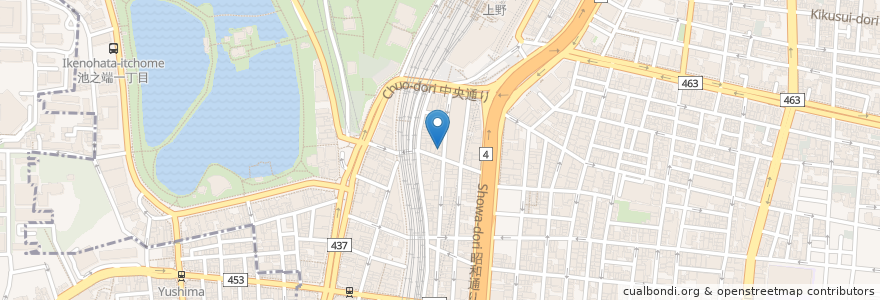 Mapa de ubicacion de 大昌園 en Japan, Tokio, 台東区.