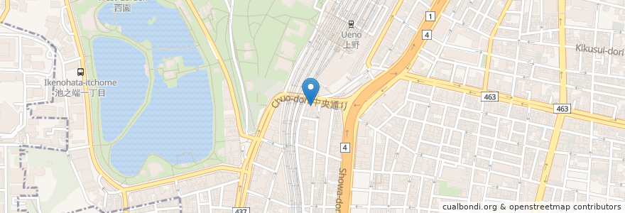 Mapa de ubicacion de ねぎし en Giappone, Tokyo, 台東区.