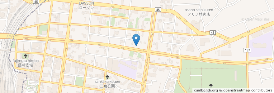 Mapa de ubicacion de ドミノ・ピザ en 日本, 宮城県, 仙台市, 青葉区, 宮城野区.