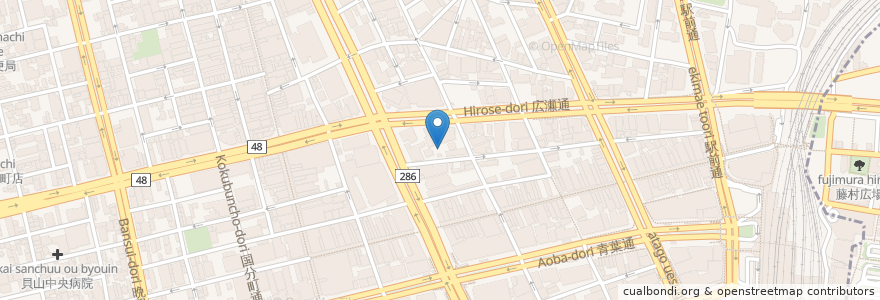 Mapa de ubicacion de ルフラン en Japan, 宮城県, 仙台市, 青葉区.