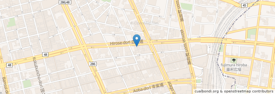 Mapa de ubicacion de オリックスレンタカー 仙台駅前店 en 日本, 宮城県, 仙台市, 青葉区.