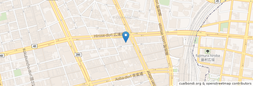 Mapa de ubicacion de 鹿島学園高等学校 仙台キャンパス en Japan, Präfektur Miyagi, 仙台市, 青葉区.
