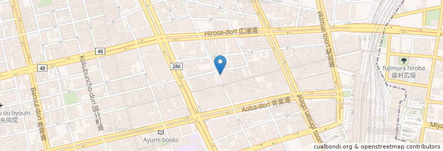 Mapa de ubicacion de 桜井薬局セントラルホール en Japan, Präfektur Miyagi, 仙台市, 青葉区.