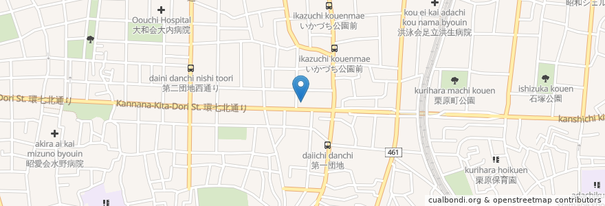 Mapa de ubicacion de 小松庵 en Japão, Tóquio, 足立区.