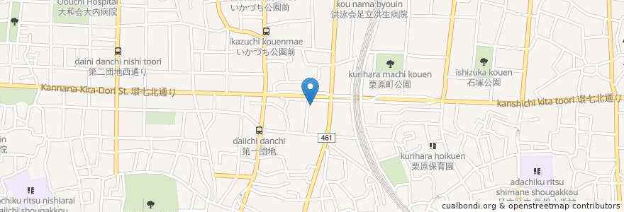 Mapa de ubicacion de ガスト en Japonya, 東京都, 足立区.