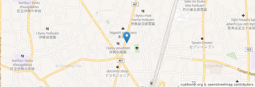 Mapa de ubicacion de 華屋与兵衛 en Japon, Tokyo, 足立区.