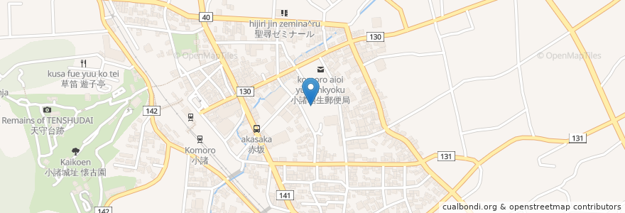 Mapa de ubicacion de 市立小諸図書館 en Japón, Prefectura De Nagano, 小諸市.