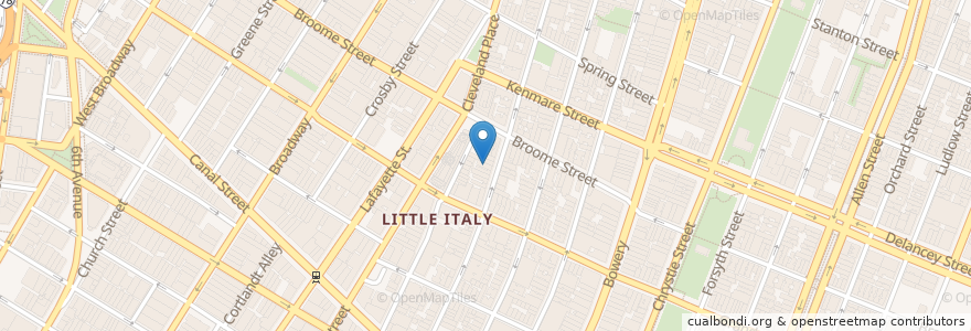 Mapa de ubicacion de La Mela Italiano en الولايات المتّحدة الأمريكيّة, نيويورك, New York, New York County, Manhattan, Manhattan Community Board 2.