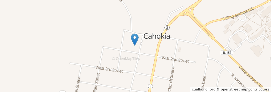 Mapa de ubicacion de Cahokia Fire Protection District House 1 en Соединённые Штаты Америки, Иллинойс, Cahokia.