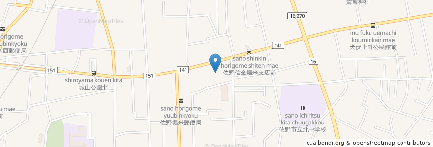 Mapa de ubicacion de 森田屋総本店 en Japan, Tochigi Prefecture, Sano.