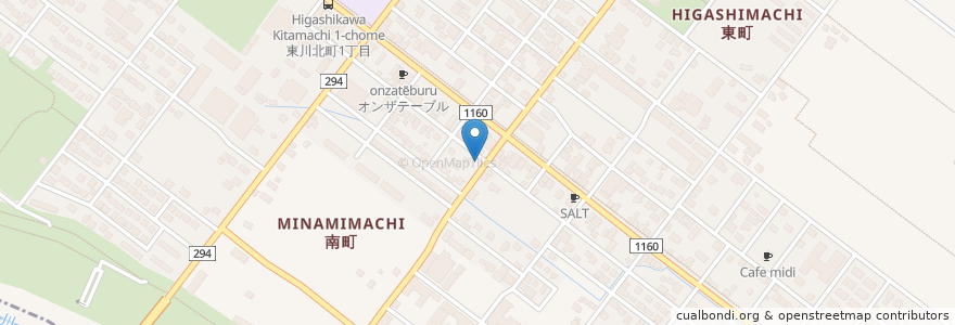 Mapa de ubicacion de ビストロ ヴレ en Japão, 北海道, 上川総合振興局, 上川郡(石狩国), 東川町.