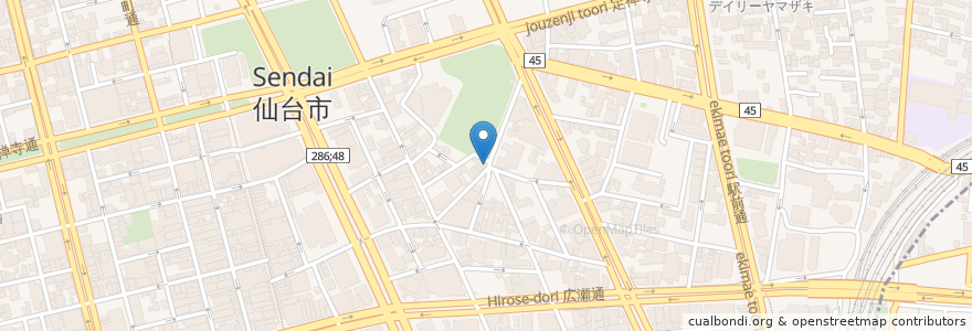 Mapa de ubicacion de 錦町公園歯科医院 en Japan, 宮城県, 仙台市, 青葉区.