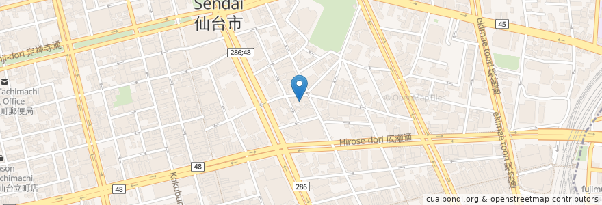 Mapa de ubicacion de 寿松庵 en 日本, 宮城県, 仙台市, 青葉区.