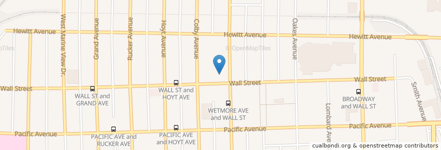 Mapa de ubicacion de City Hall en Vereinigte Staaten Von Amerika, Washington, Snohomish County, Everett.