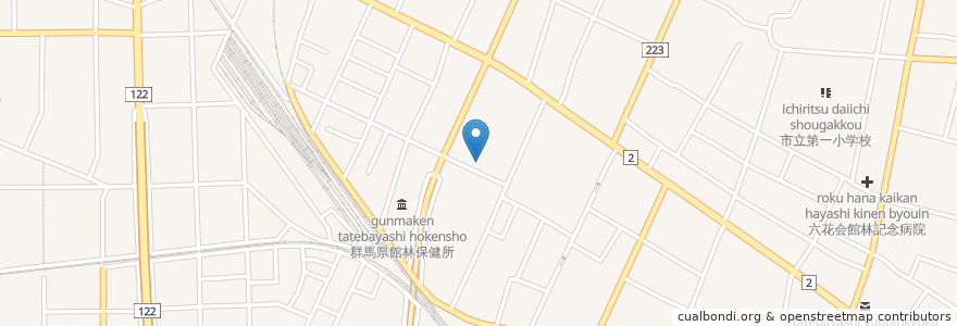 Mapa de ubicacion de ウエルシア館林大街道店 en Япония, Гумма, 館林市.
