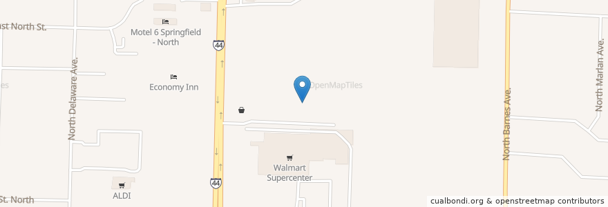 Mapa de ubicacion de Fire & Ice Resturant & Bar en الولايات المتّحدة الأمريكيّة, ميزوري, Greene County, Springfield.