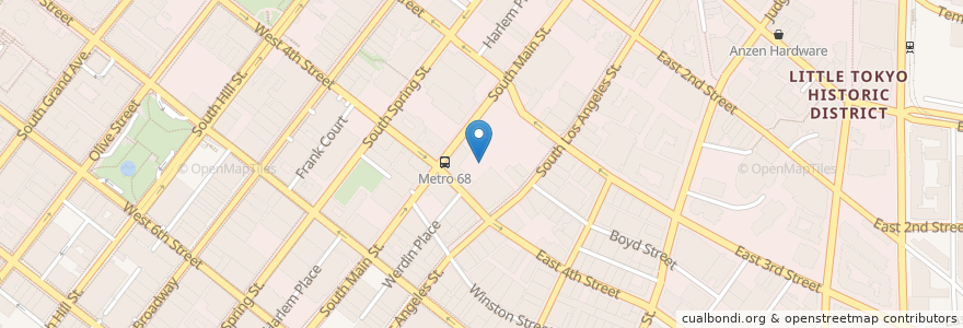 Mapa de ubicacion de Tilt Coffee Bar en 미국, 캘리포니아주, Los Angeles County, 로스앤젤레스.