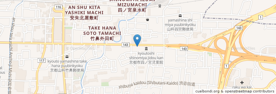 Mapa de ubicacion de ほっかほっか亭 en Japão, 京都府, Quioto, 山科区.