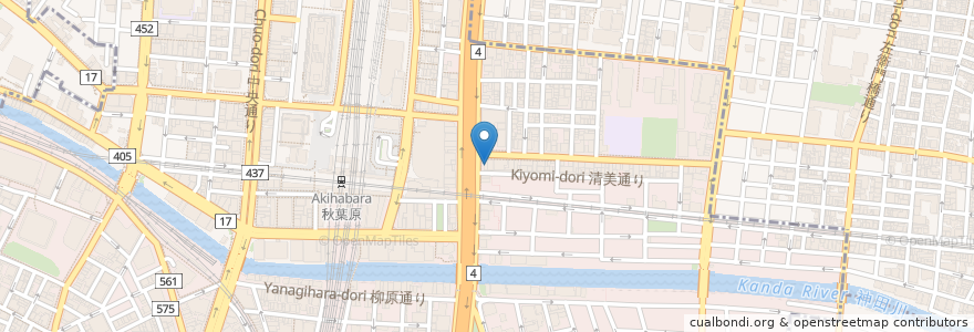 Mapa de ubicacion de 麺屋武蔵 en Япония, Токио, Тиёда.