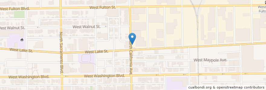 Mapa de ubicacion de California Ave & Lake St en Stati Uniti D'America, Illinois, Chicago.