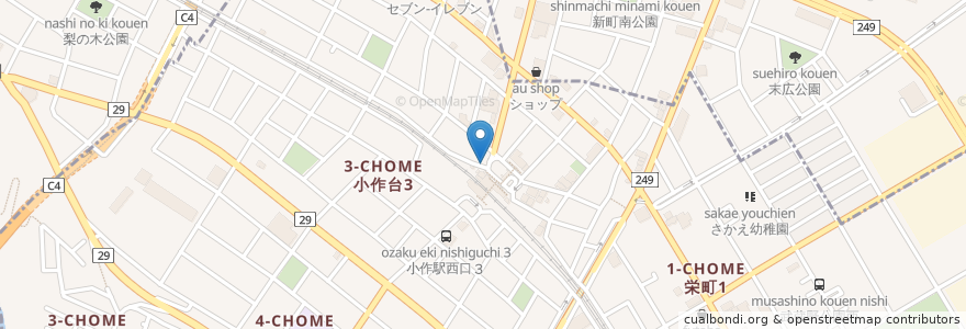 Mapa de ubicacion de 目利きの銀次 小作東口駅前店 en Japão, Tóquio, 青梅市, 羽村市.