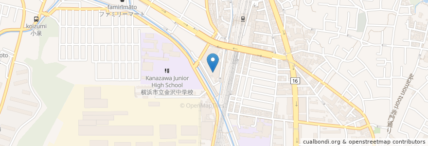 Mapa de ubicacion de タイムズ en Japonya, 神奈川県, 横浜市, 金沢区.